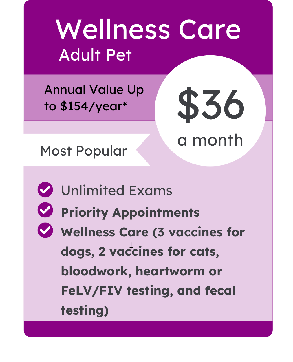 Indy Paws VIPet Plan_pricing_Wellness